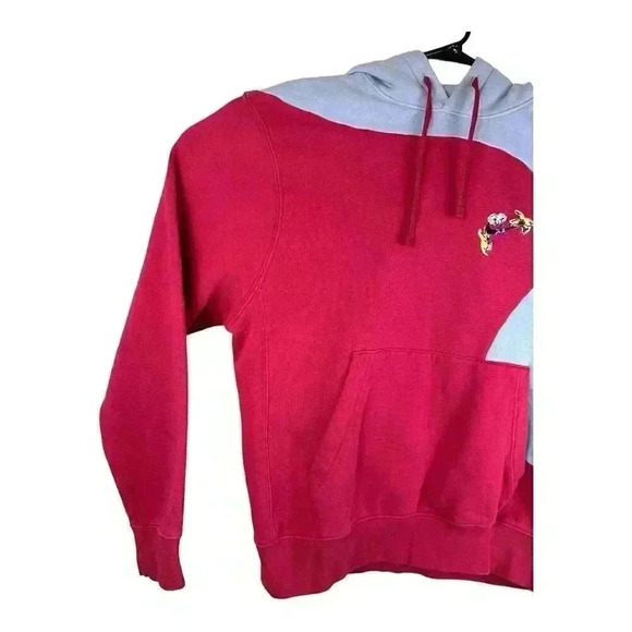 Nike Sportswear Club Galaxy Pullover Hoodie Sweatshirt Red Gray Embroidered Med - Picture 3 of 12